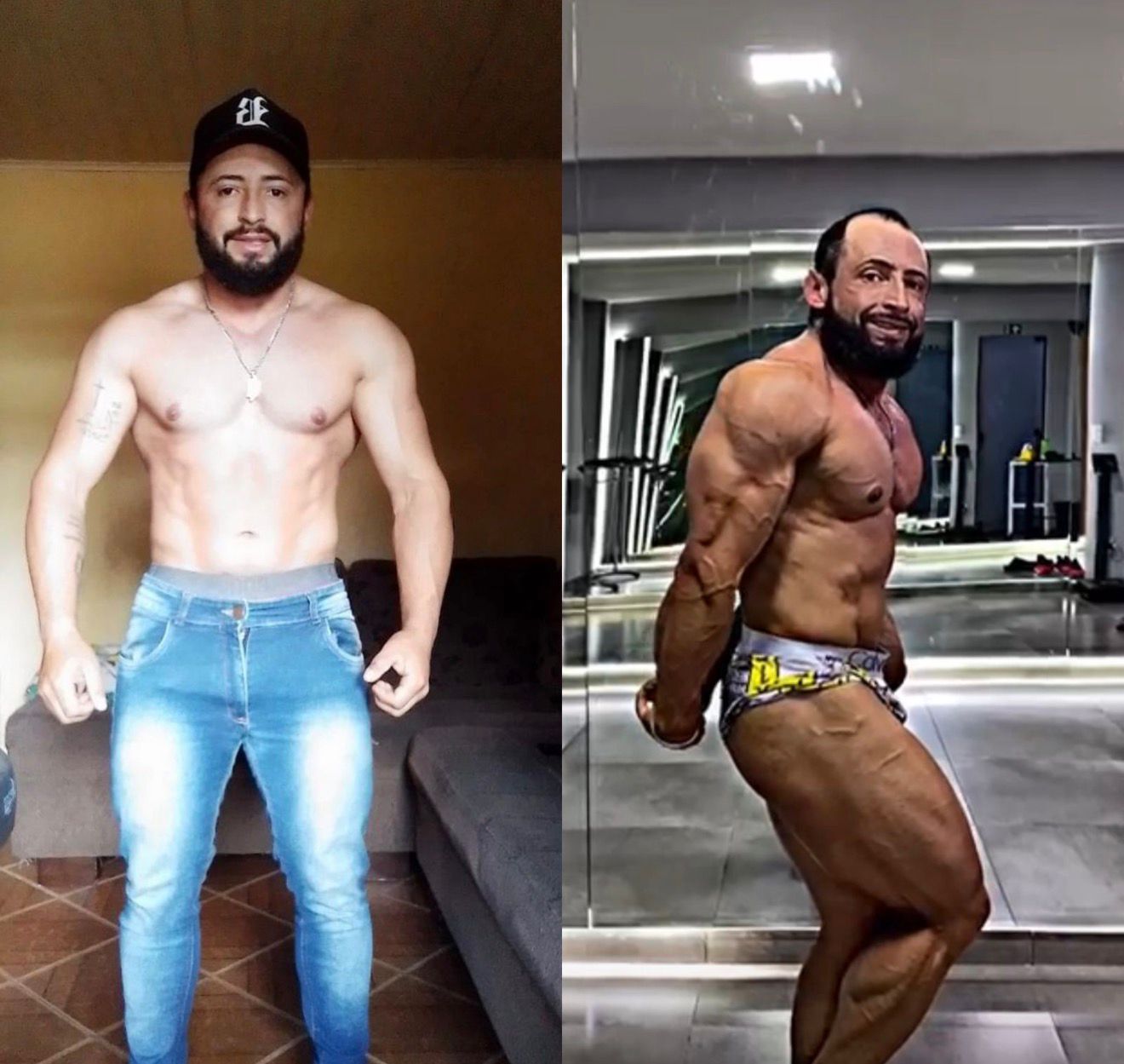 Antes e depois de alunos
